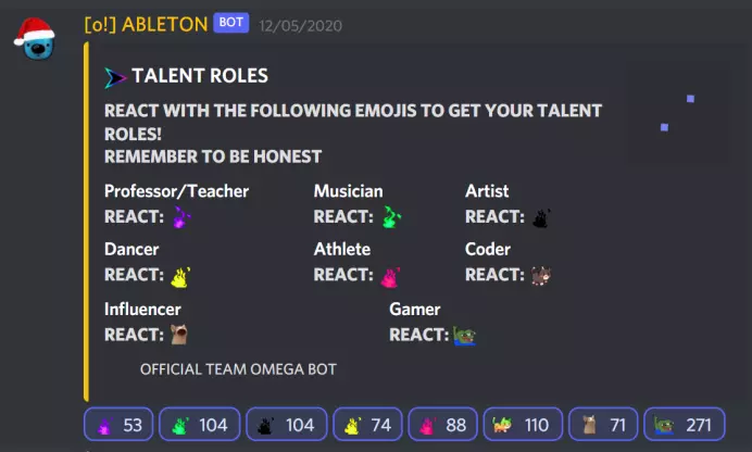 Ableton Reaction Roles